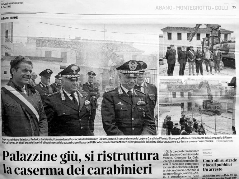 riconoscimento stampa lavori caserma dei carabinieri